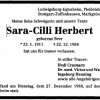 Beer Sara Cilli 1911-1988 Todesanzeige